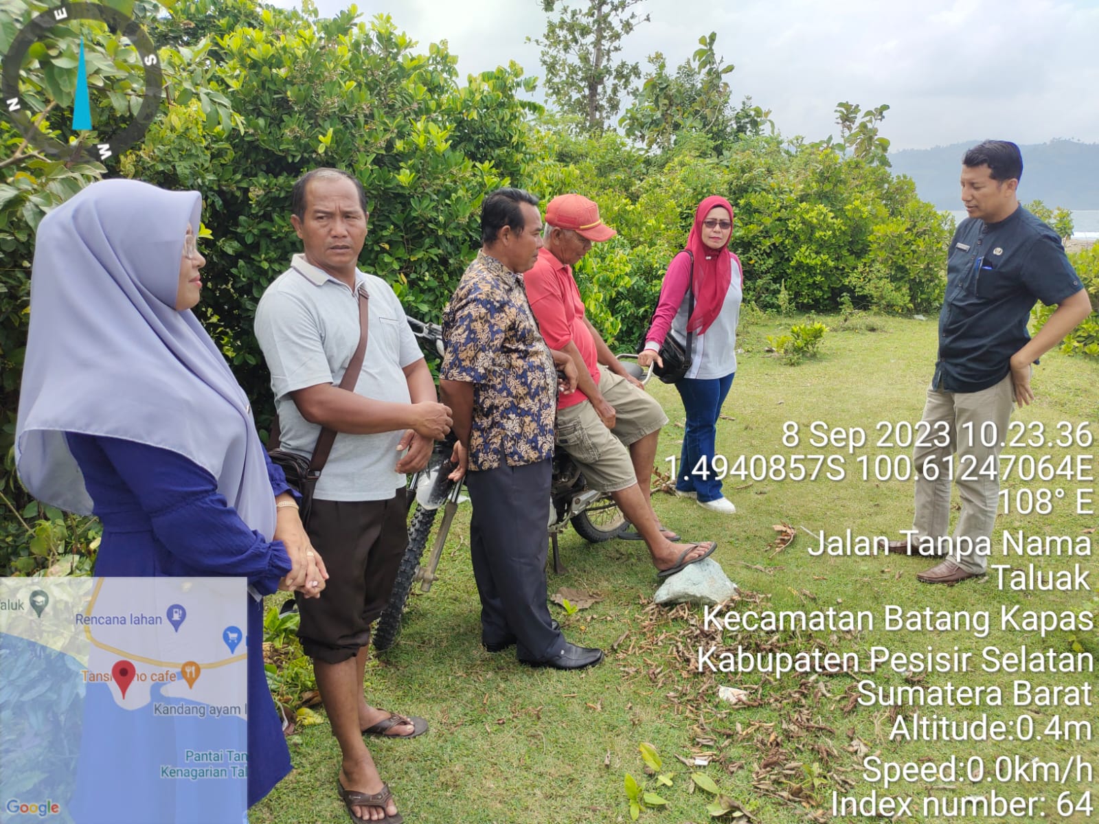 Survei Kesesuaian lahan tambak udang di Nagari Koto nan tigo Kec. batang Kapas