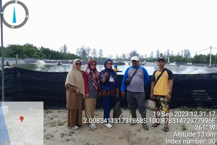 Dinas Perikanan dan Pangan kab. Pesisir Selatan melakukan Pengawasan Tambak Udang Vaname di Kec. Air