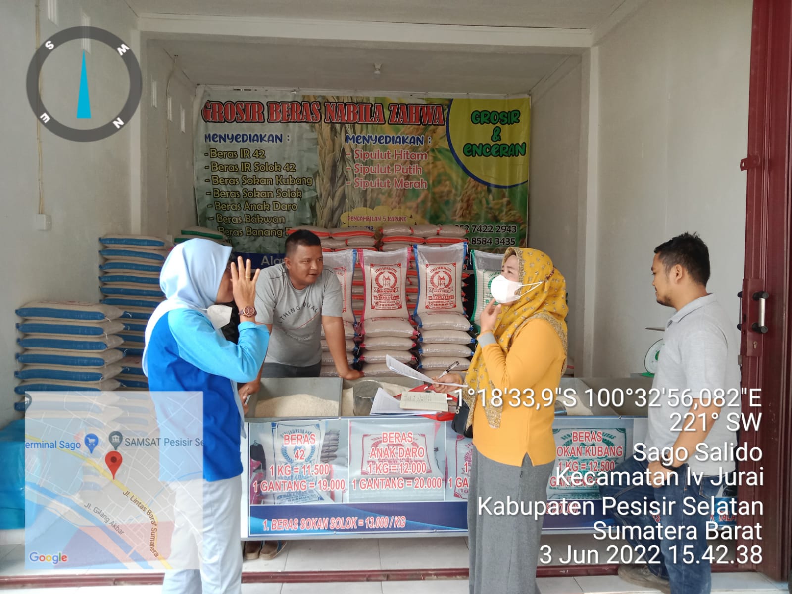 Survey Cadangan Beras Nasional tahun 2022  (SCBN22) di Kecamatan IV Jurai dan Kecamatan Bayang