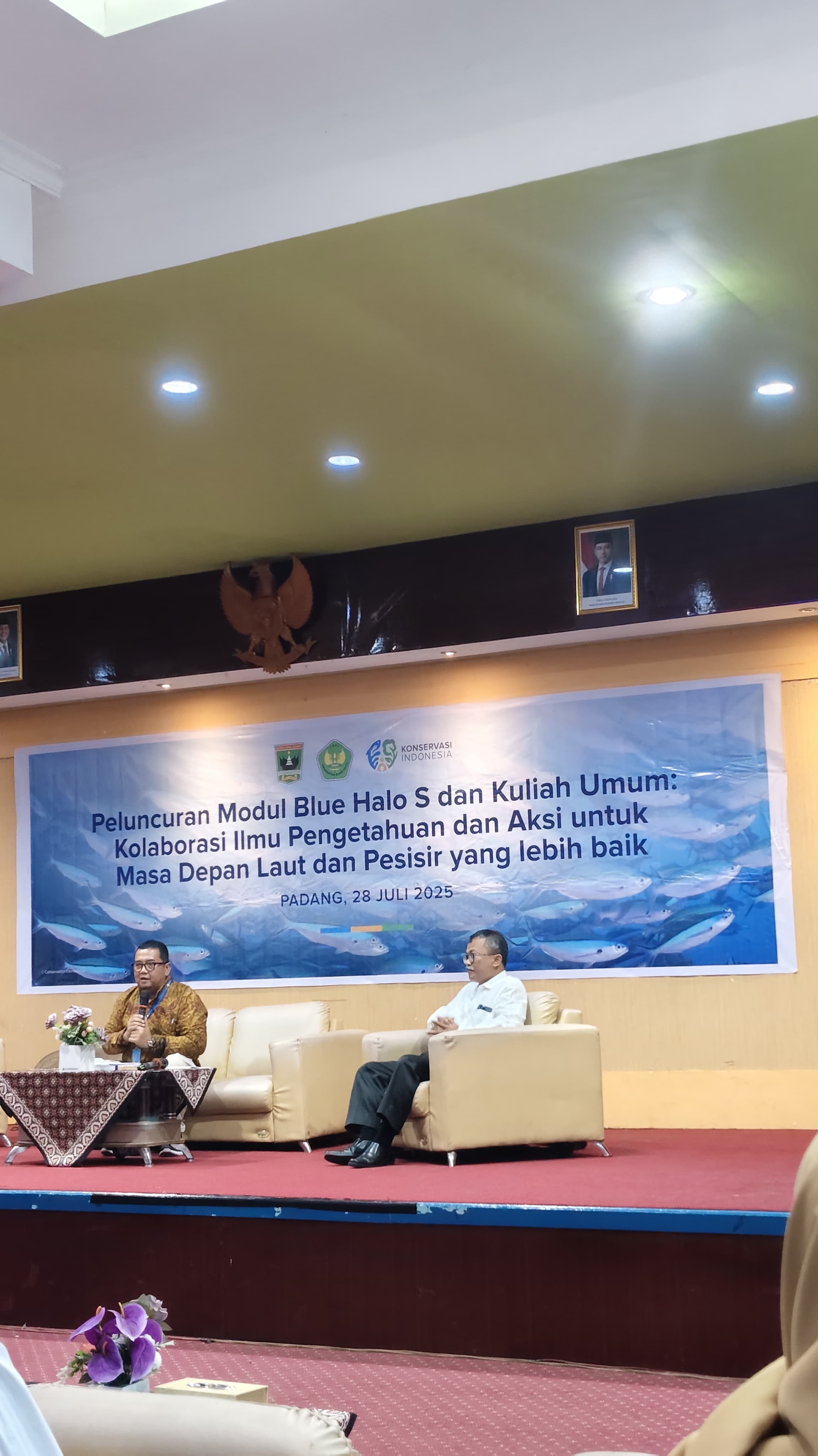 Menghadiri Peluncuran Modul Blue Halo S dan Kuliah Umum Kolaborasi Ilmu Pengetahuan dan Aksi untuk M