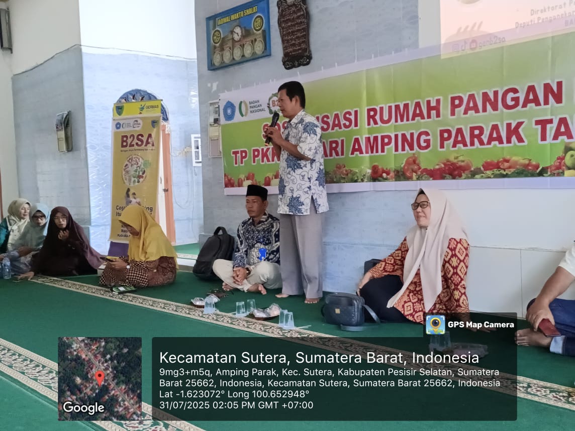 Sosialisasi Rumah Pangan B2SA Nagari Ampiang Parak Kecamatan Sutera